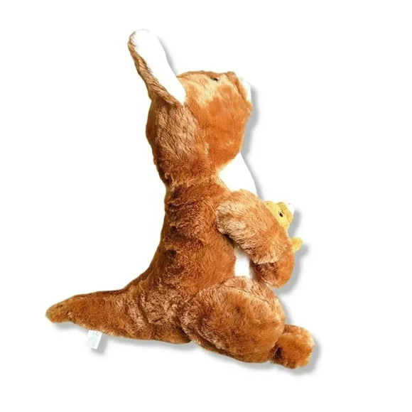 Goffa Large 21" Tall Plush Kangaroo with Baby in Pouch Brand New - Picture 3 of 6